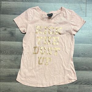 Kick The Dust Up Pink Fitted Short Sleeve Tee adult small